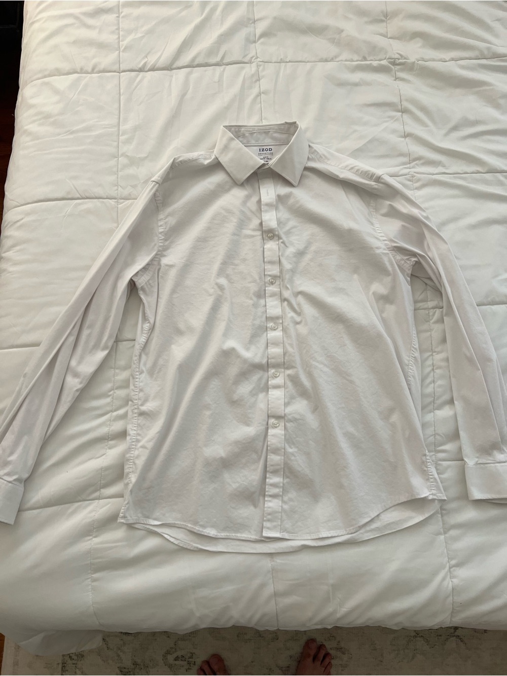 Izod Classic White Men's Long-Sleeve Dress Shirt